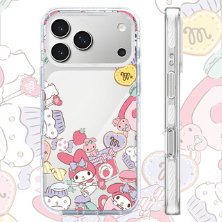 Ốp Lưng Acrylic Màu Tương Thích Cho IPhone 15 16 PLUS 14 15 16 17 Pro Max Cover Hoạt Hình Dễ Thương Ngọt Ngào My Melody Cover Cứng Chống Sốc Vỏ Hộp