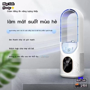 Quạt điều hòa không khí không cánh quạt nhỏ để bàn hộ gia đình ký túc xá phun im lặng tạo ẩm quạt l