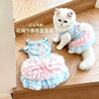 Váy ren mèo cho thú cưng mùa hè Trang phục dễ thương 0,5-7,5kg