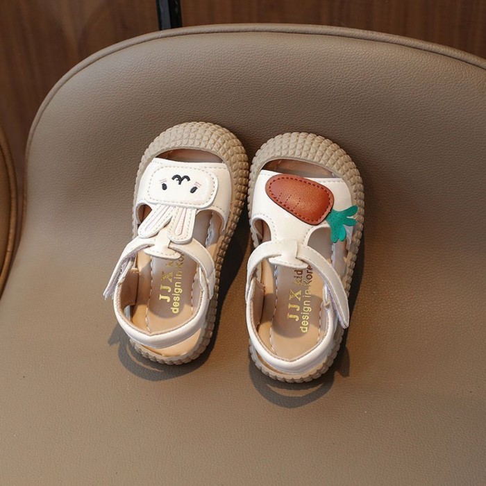 Summer Girls Sandals Princess Style Children's Summer Baby Non-Slip Baotou Rabbit Carrot Sand