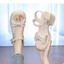 Giày sandal ngọc trai mùa hè đa năng kiểu Pháp cổ tích đế dày kèm váy Giày đi biển La Mã