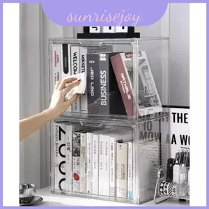 Dụng cụ sắp xếp máy tính để bàn Acrylic trong suốt có bìa cho sách Tạp chí và các mặt hàng phương tiện