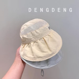 Mũ Trẻ Em Mùa Hè Mỏng Lưỡi Vịt Trống Mũ Nam Nữ Cho Bé Du Lịch Lớn Mũ Chống Nắng Người Cá mũ X