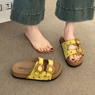 Thick-soled Birkenstock Slippers For Women, New Polka-dot Sandals For Women, Heightening, Fas