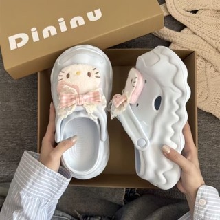 Cute Cartoon Student Thick-Soled Croc Shoes Non-slip, Deodorant And Height-increasing Outerwe