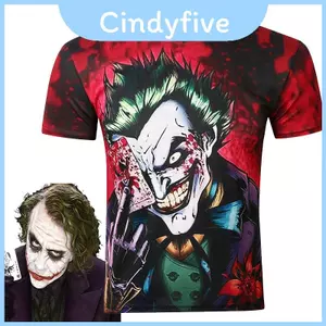 Áo thun Joker màu đỏ mềm mại và thoáng khí có sẵn trong M L Xl 2xl và 3xl