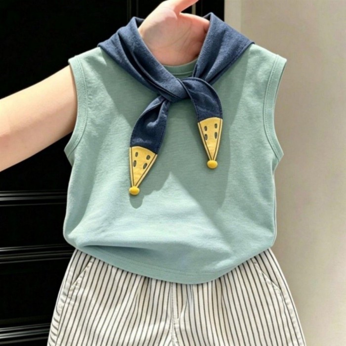 Bộ quần áo trẻ em phong cách Hàn Quốc Bộ đồ mùa hè bé trai Quần áo trẻ em thời trang trẻ em quần