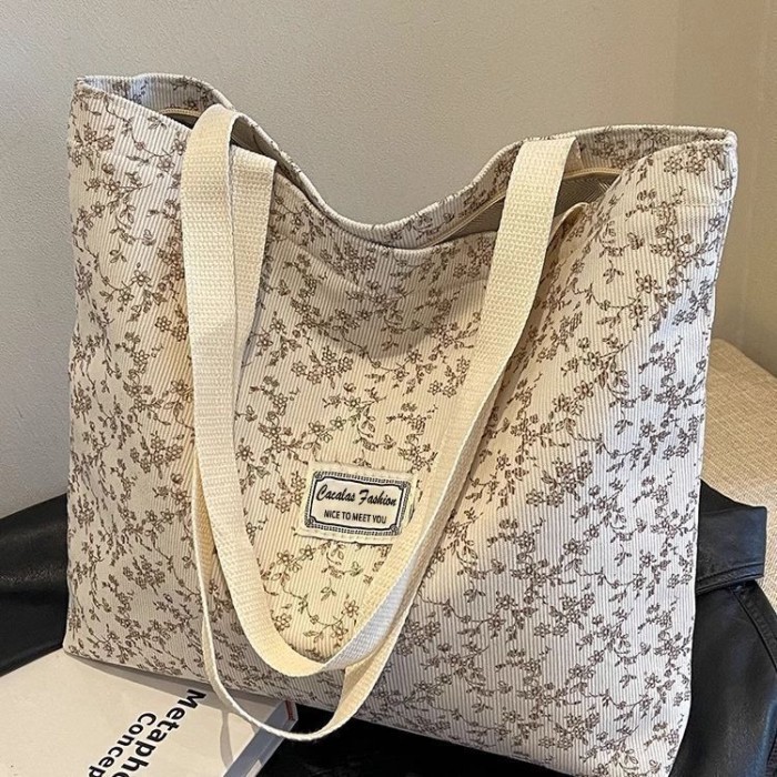 Túi tote đi làm một vai Hàn Quốc dành cho nữ học sinh cấp 2, cấp 3 Túi vải canvas phổ thông du