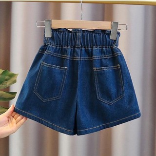 Váy denim mùa hè cho bé gái, quần đùi dạo phố cho trẻ em cỡ vừa và lớn, quần khoác ngoài đa năng ch
