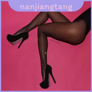 Lời chúc xuyên biên giới Độ đàn hồi cao Tiền nổ Nước kim cương trắng Lưới nhỏ Tất rỗng