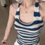 Áo Ngắn Không Tay Mùa Hè Hợp Thời Trang Hot Girls Mỹ Slim Fit Yếm Thiết Kế Cổ Dây Cho Nữ