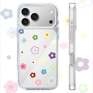 Ốp Lưng Acrylic Màu Tương Thích Cho IPhone 15 16 PLUS 11 12 13 14 15 16 17 Pro Max Vỏ Màu Tươi Hoa Nhỏ Họa Tiết Vỏ Cứng Chống Sốc Ốp Lưng Hộp