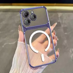 Ốp Lưng Cho infinix Smart 8 hot 40i Cao Cấp Trong Suốt Chống Sốc Thẩm Mỹ Vỏ Điện Thoại Có Cuộn Dây Từ Tính Miễn Phí Mới Cửa Sổ Lớn Silicon Mềm Mại