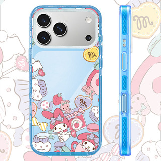 Ốp Lưng Acrylic Màu Tương Thích Cho IPhone 15 16 PLUS 14 15 16 17 Pro Max Cover Hoạt Hình Dễ Thương Ngọt Ngào My Melody Cover Cứng Chống Sốc Vỏ Hộp