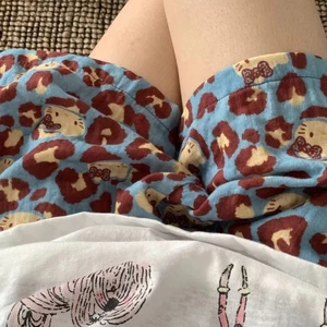 Dopamine Pyjama Quần Mùa Hè Nữ Cloud Cotton Da Báo Quần Short Áo Khoác Ngoài Sọc Quần Đi Bộ Nhà Q
