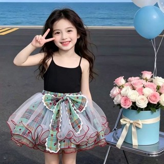 Váy nơ kẻ sọc cho bé gái, váy ngắn đa năng phù hợp mọi mùa, ngọt ngào, mát mẻ, thời trang và phong