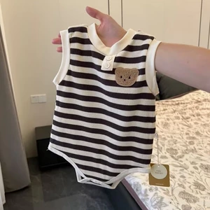 Bộ bodysuit một mảnh mùa hè mới dành cho trẻ sơ sinh và trẻ nhỏ, quần yếm ngoài trời, quần áo