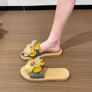 [Can Tread Water] Sunflower Flower Non-slip Sandals For Women Summer Outer Wear Ins Vacation