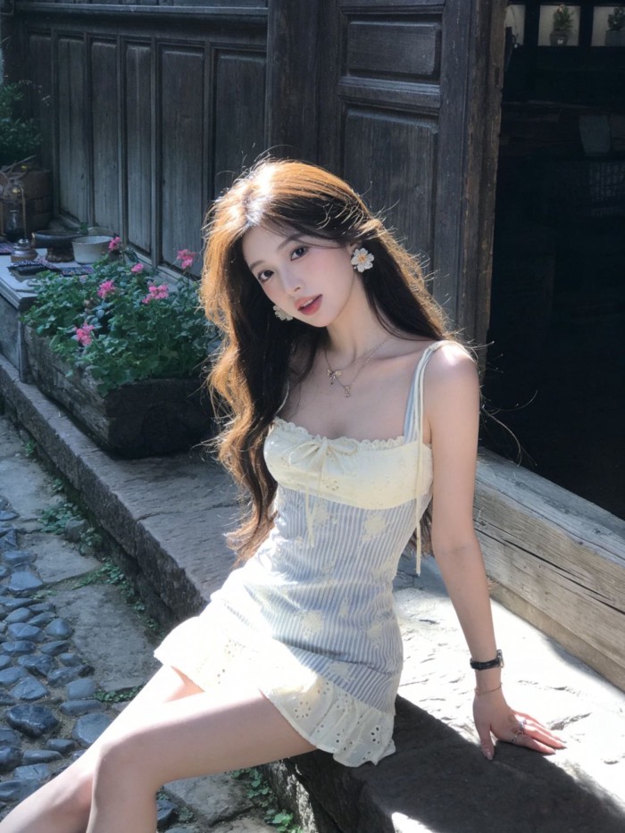 Gentle Style, Unique And Super Good-looking Waist Slimming Suspender Fairy Short Skirt 26 Sum
