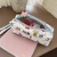 màu xanh hello kitty dễ thương canvas bút chì túi văn phòng phẩm túi cao cấp công suất lớn dây ké