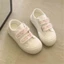 Giày vải đế dày Velcro kiểu trường dành cho nữ mỏng thoáng khí màu trắng Giày sinh viên thông