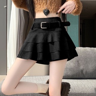 Maillard Ruffled Butt-covering Cake Skirt Women's Autumn And Winter High Waist Slimming Hot G