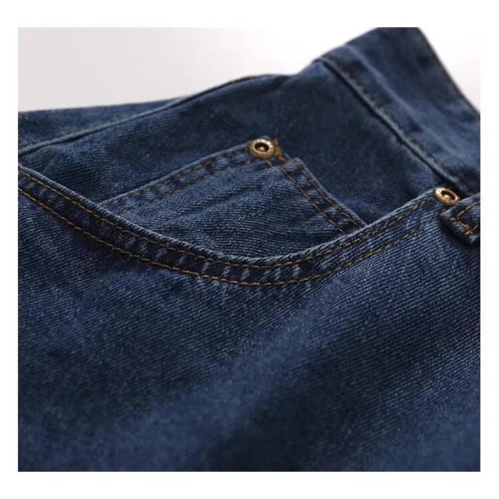 Kích thước lớn quần short denim eo cao mỏng mùa hè mm quần ống rộng rộng váy jeans