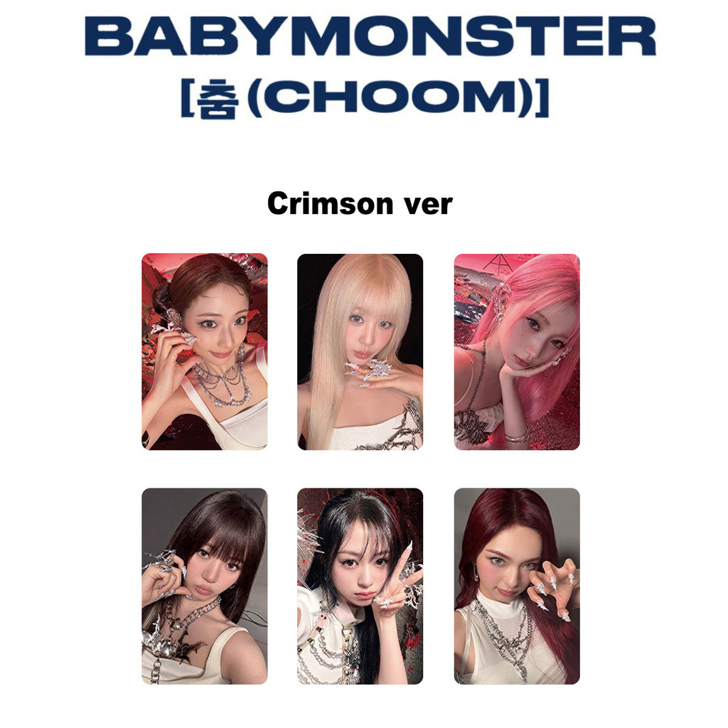 LINXX 6 CÁI CHOOM BABYMONSTER Photocard Kpop Girl Group Idol Photocard Set Bộ sưu tập quạt Hàng hóa Lễ hội Quà tặng Bộ sưu tập Thẻ ảnh