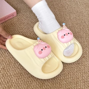 Hình Heo Con Dễ Thương EVA Dép Nữ Mùa Hè Áo Khoác Ngoài Nữ Tính Trái Tim Nhà Chống Trơn Trượt