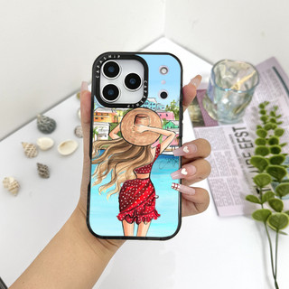 Giải Trí Kỳ Nghỉ Cô Gái Minh Họa Ốp Lưng Tương Thích Cho IPhone 11 12 13 14 15 16 17 Pro Max 12Mini Cover X XR XS Max Silicone Mềm Trong Suốt Cản SE 2022 6 7 8Plus Vỏ Chống Sốc