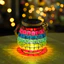 Đèn lồng năng lượng mặt trời Mason Jar với khảm thủy tinh nghệ thuật để chiếu sáng lối đi sân sau