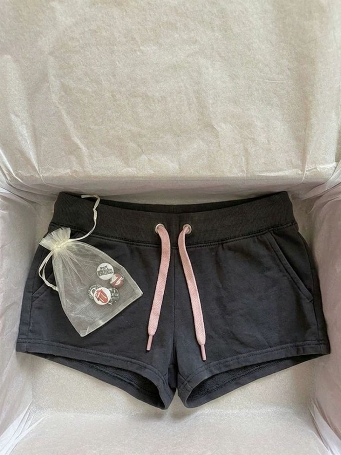 mẫu quần short thể thao phong cách Mỹ siêu quần short đi bộ ở nhà cho nữ