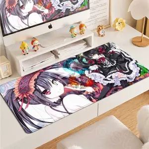 Trò Chơi Laptop Mở Rộng Để Bàn Thảm HD In PC Phụ Kiện Văn Phòng Anime Lớn Ngày Một Sống Tokisaki Kurumi Miếng Lót 900x400mm Thảm