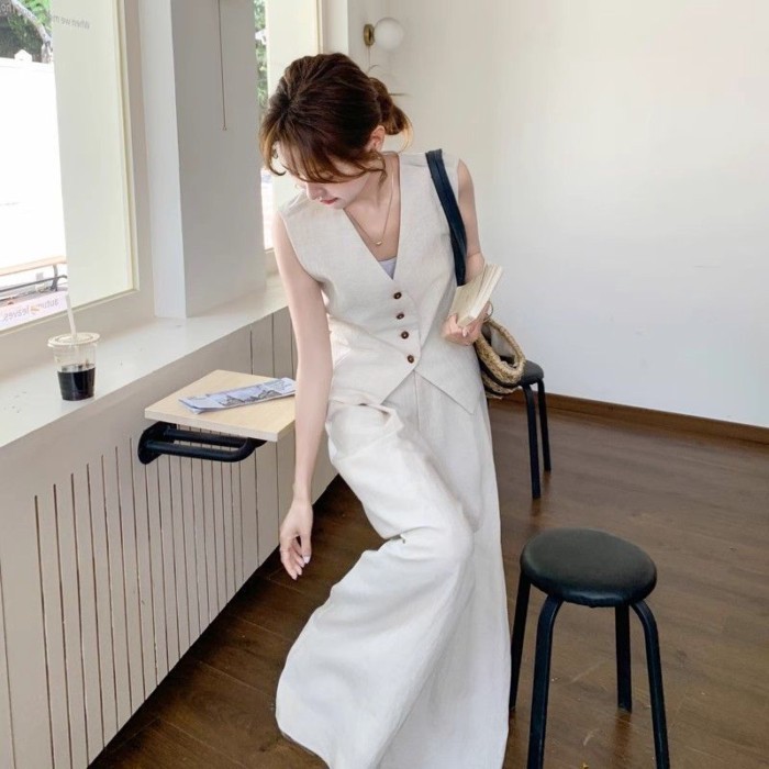 Set vest nữ cao cấp, vest nữ, quần ống rộng hai mảnh