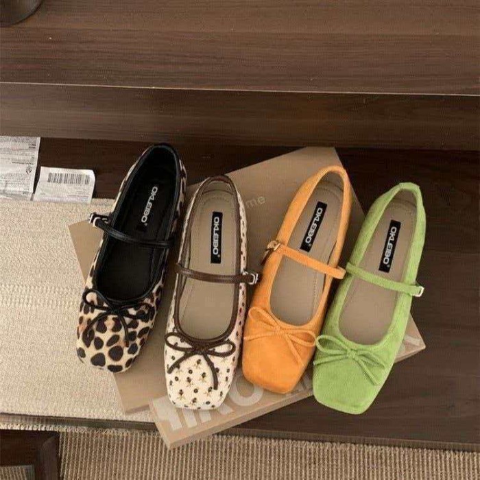 Mary Jane Giày đế bệt nhỏ có mùi thơm phong cách cổ điển Pháp Giày đế bệt nữ Giày đơn chống t