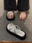 Heightening Slimming Versatile Thick-soled Sandals For Women's Outer Wear New High-end Slip-on H