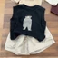 Quần Áo Trẻ Em Cotton Nguyên Chất Bộ Đồ Hàn Quốc Mùa Hè Phong Cách Mới Vừa Và Nhỏ Áo Vest Quầ