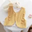 Áo Vest Trẻ Em Nữ Áo Khoác Xuân Thu Phong Cách Phương Tây Áo Ghi Lê Hai Lớp Cotton Nguyên Chấ