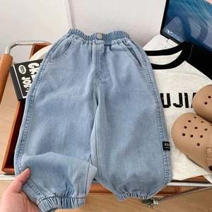 Bé Trai Denim Chống Muỗi Quần Mùa Hè Mới Trẻ Em Phần Mỏng Quần Chân Trẻ Em Đẹp Trai Tencel Quần