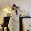 Knee-length Nightgown For Women Summer Thin Sweet Princess Style Loose Short-sleeved Pajamas Hom