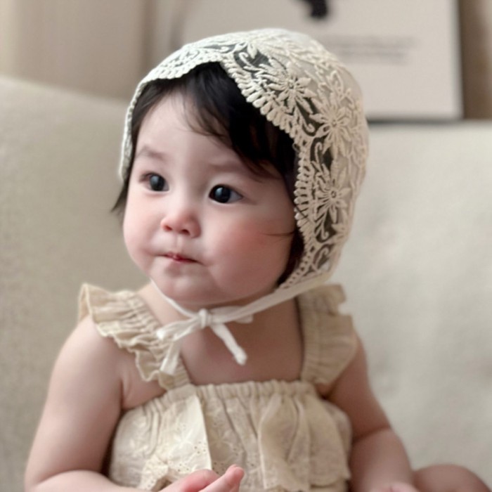 Mũ Cho Bé Xuân Thu Ren Công Chúa Đi Chơi Trẻ Sơ Sinh Hat Mũ Nữ Bé Cung Điện Nón Mùa Hè Mỏng P