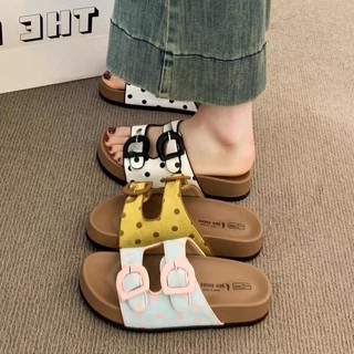 Thick-soled Birkenstock Slippers For Women, New Polka-dot Sandals For Women, Heightening, Fas
