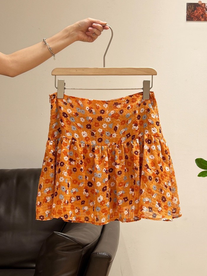 Lan ~ Dopamine Cam Hoa Cao Cấp Tất Cả Trận Đấu Ôm Hơn Váy Nữ Mùa Hè Phong Cách Mới Phong Cách Hàn Quốc Váy Chữ A Nữ