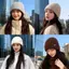 Mũ dệt kim mùa thu đông Unisex Mũ chống gió ấm áp Acrylic thông thường