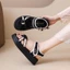 Giày sandal nữ mùa hè đế dày 6cm đế mềm hở mũi La Mã