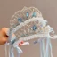 vương miện vương miện công chúa bé gái Frozen Elsa phụ kiện tóc Băng đô Elsa trẻ em kẹp tóc băng
