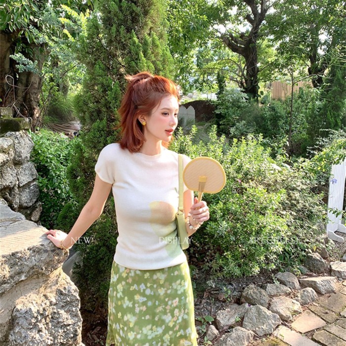Lan ~ Qingti Phong Cách Dạ Hội Xuân Hè Váy Ngắn Ngọt Ngào Nhỏ Tươi Cao Cấp Ôm Hơn Nhìn Phù Hợp Với Hoa Chữ A Váy Nữ