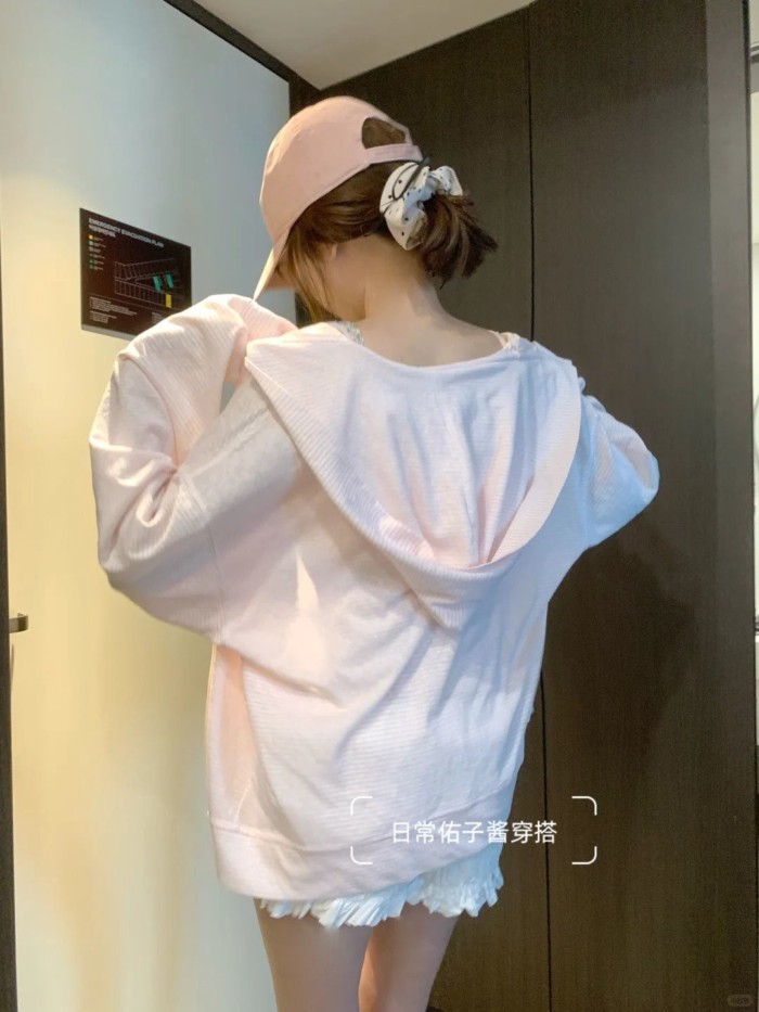 Áo khoác cardigan mỏng thoáng khí có mũ trùm đầu chống nắng phong cách Hàn Quốc dành cho nữ mùa