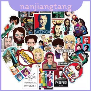 Bộ sưu tập nhãn dán hoạt hình The Big Bang Theory bắt mắt với năm mươi đề can chống nước và chống trầy xước