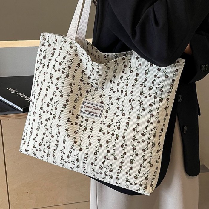 Túi tote đi làm một vai Hàn Quốc dành cho nữ học sinh cấp 2, cấp 3 Túi vải canvas phổ thông du